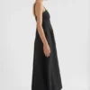 Abito bustier tecnico in gabardine