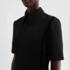 Abito camicia in gabardine di lana