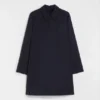 Abito camicia in gabardine di lana