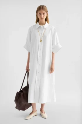 Abito camicia in lino