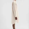 Abito camicia in popeline di cotone con colletto a più strati