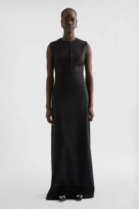 Abito da sera in jersey lurex