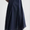 Abito plissettato in organza di cotone