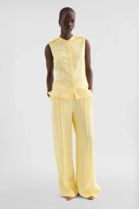 Camicia fluida in viscosa con volant