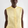 Camicia fluida in viscosa con volant