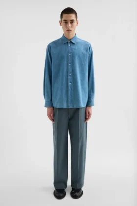 Camicia in chambray di cotone