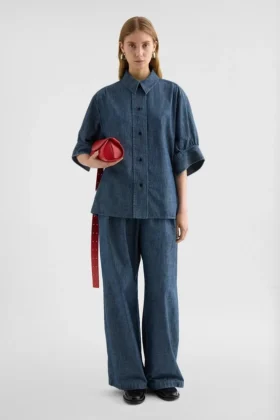 Camicia in chambray di cotone