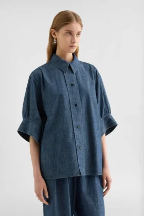 Camicia in chambray di cotone