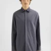 Camicia in cotone con colletto a più strati