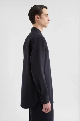 Camicia in gabardine di lana leggera