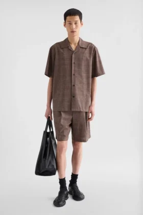 Camicia in misto lana flammé
