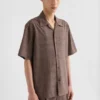 Camicia in misto lana flammé