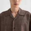 Camicia in misto lana flammé