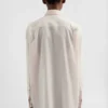 Camicia in mussola di cotone con colletto a più strati