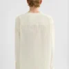Camicia in popeline di cotone con scollo a V