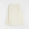 Camicia in popeline di cotone con scollo a V