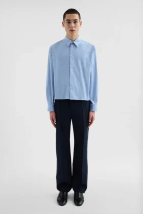 Camicia leggera in cotone fil-à-fil