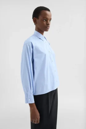 Camicia leggera in cotone fil-à-fil