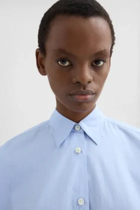 Camicia leggera in cotone fil-à-fil