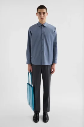 Camicia leggera in popeline di cotone