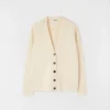 Cardigan in lana con scollo a V