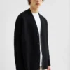 Cardigan in lana con scollo a V