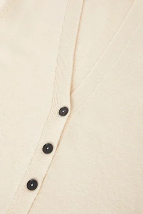 Cardigan in lana con scollo a V