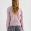 Cardigan leggero in lana con collo a giro
