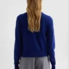 Cardigan leggero in lana con collo a giro