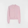 Cardigan leggero in lana con collo a giro