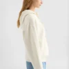Felpa con zip in spugna di cotone