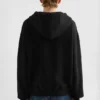Felpa con zip in spugna di cotone