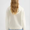 Felpa con zip in spugna di cotone