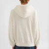 Felpa con zip in spugna di cotone