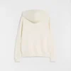 Felpa con zip in spugna di cotone