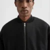 Giacca bomber imbottita in lana Melton