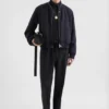 Giacca bomber in gabardine di lana