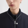 Giacca bomber in gabardine di lana
