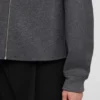 Giacca con zip in lana Melton