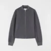 Giacca con zip in lana Melton