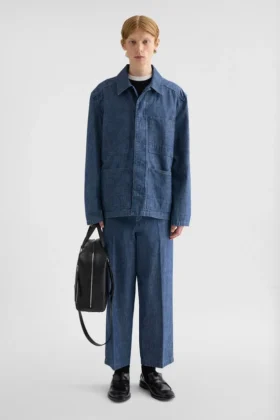 Giacca in chambray di cotone