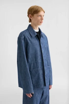 Giacca in chambray di cotone