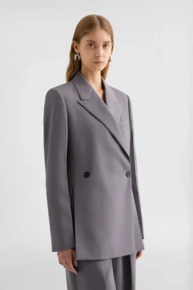 Giacca sartoriale in gabardine di lana