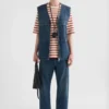 Gilet imbottito in denim