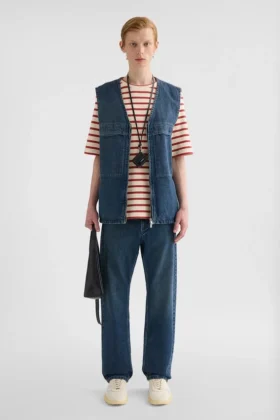 Gilet imbottito in denim