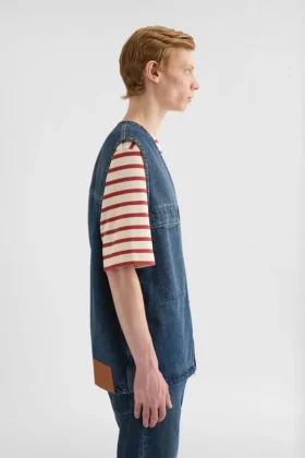 Gilet imbottito in denim
