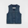 Gilet imbottito in denim