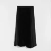 Gonna a pieghe in twill tecnico