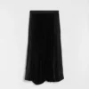 Gonna a pieghe in twill tecnico
