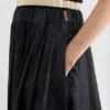 Gonna plissettata in denim leggero